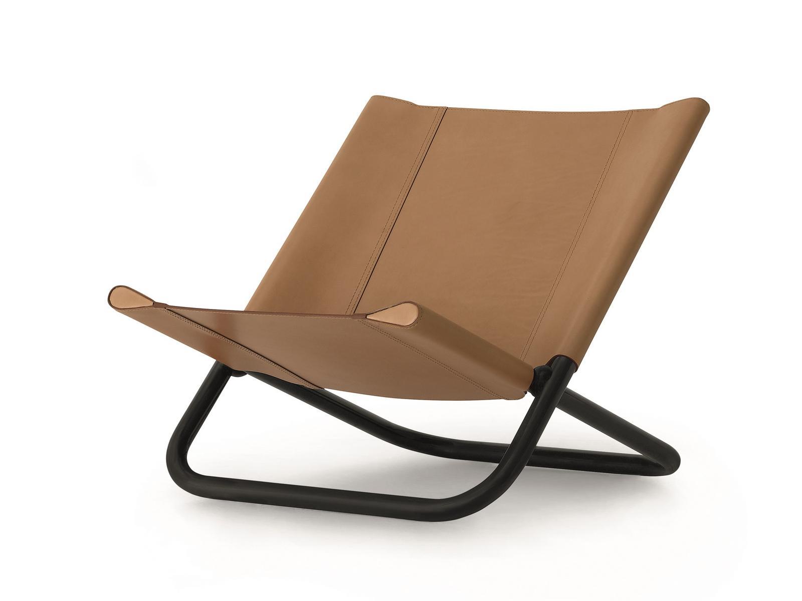 Tanned leather armchair | Cross by Arflex