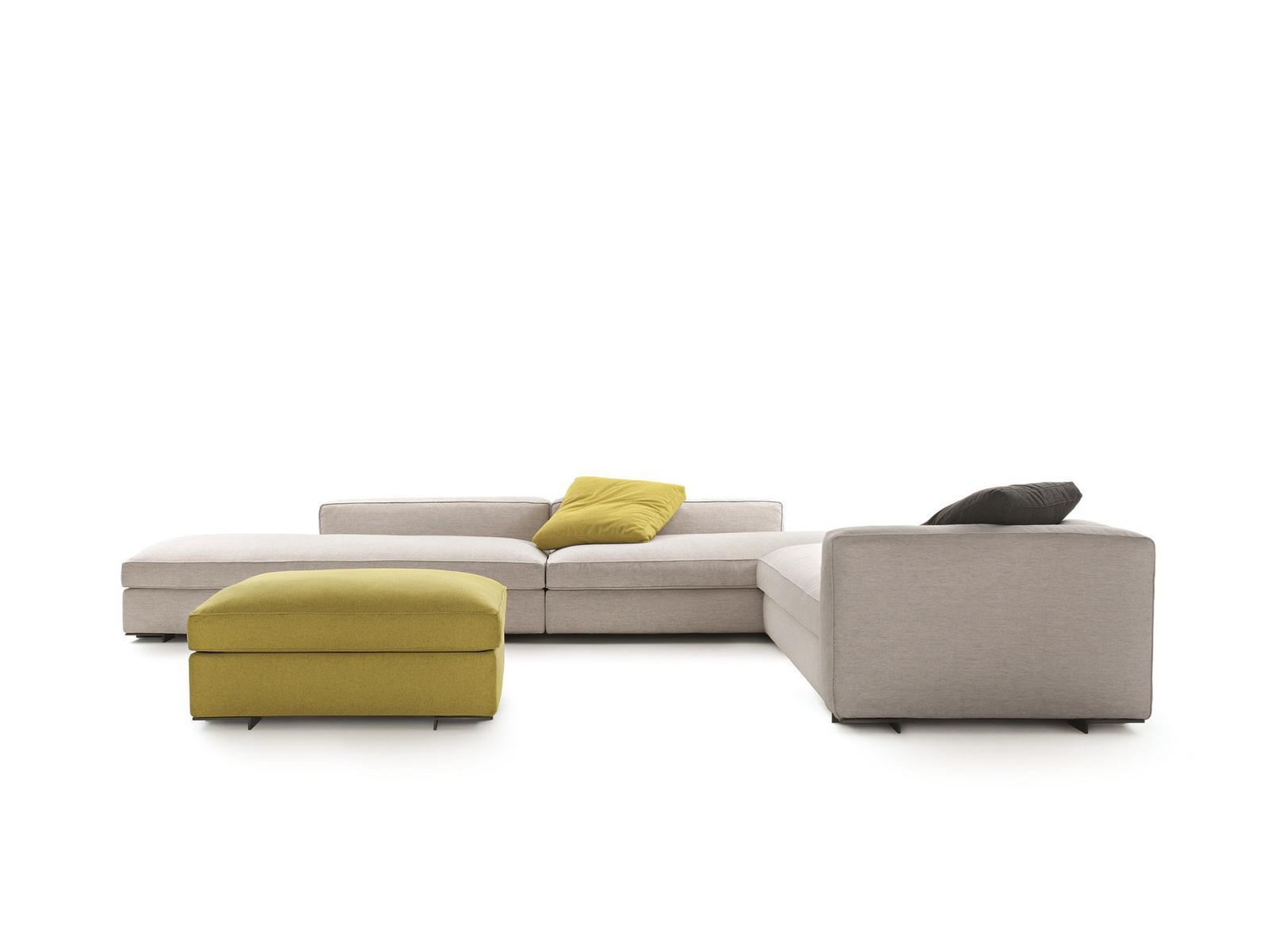 Sectional fabric sofa | Snap by Lema