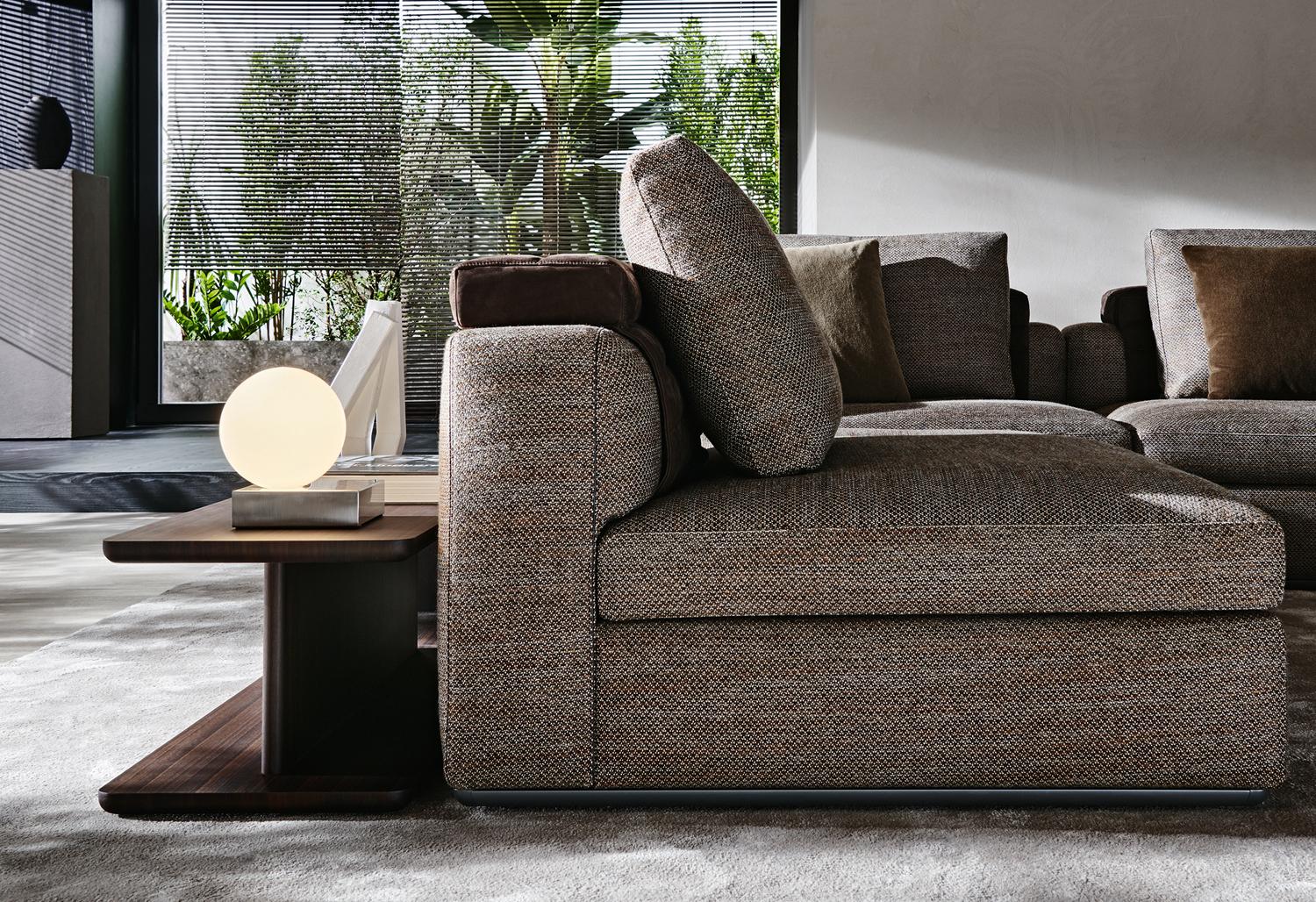Sectional fabric sofa | Albert by Molteni