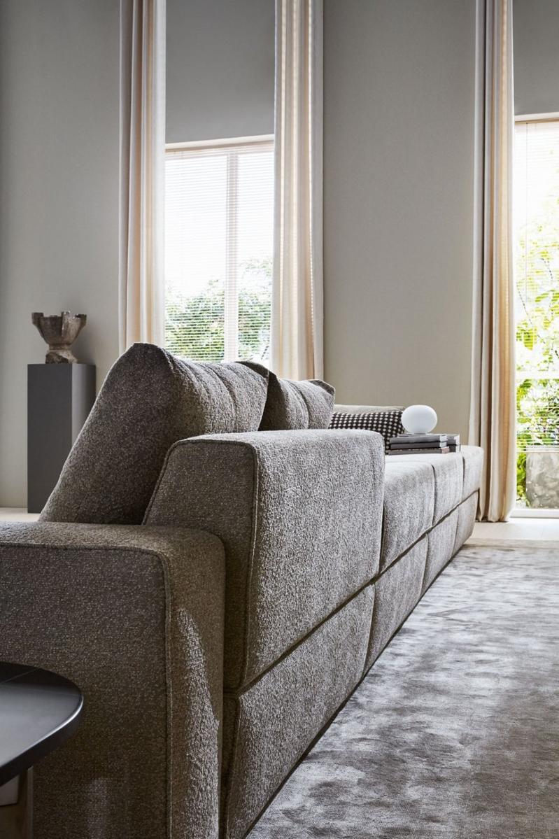Sectional recliner fabric sofa | Turner by Molteni