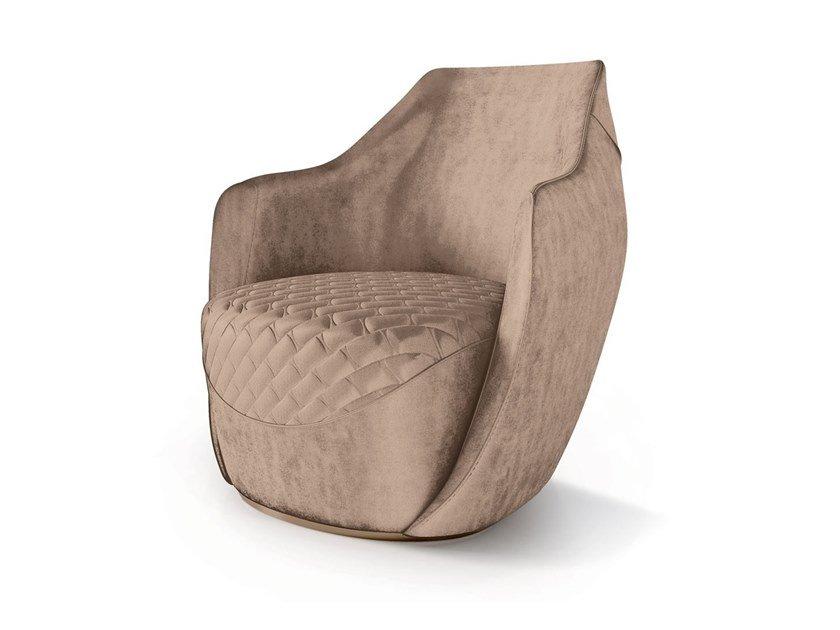 Velvet armchair with armrests | 7043 by Carpanese home