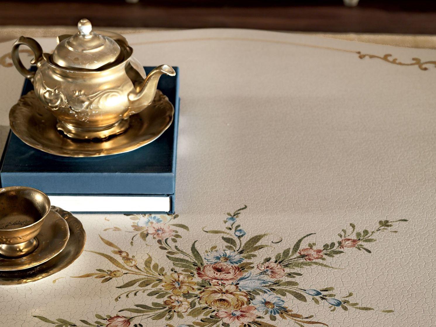 Low round solid wood coffee table | 11611 by Modenese Gastone