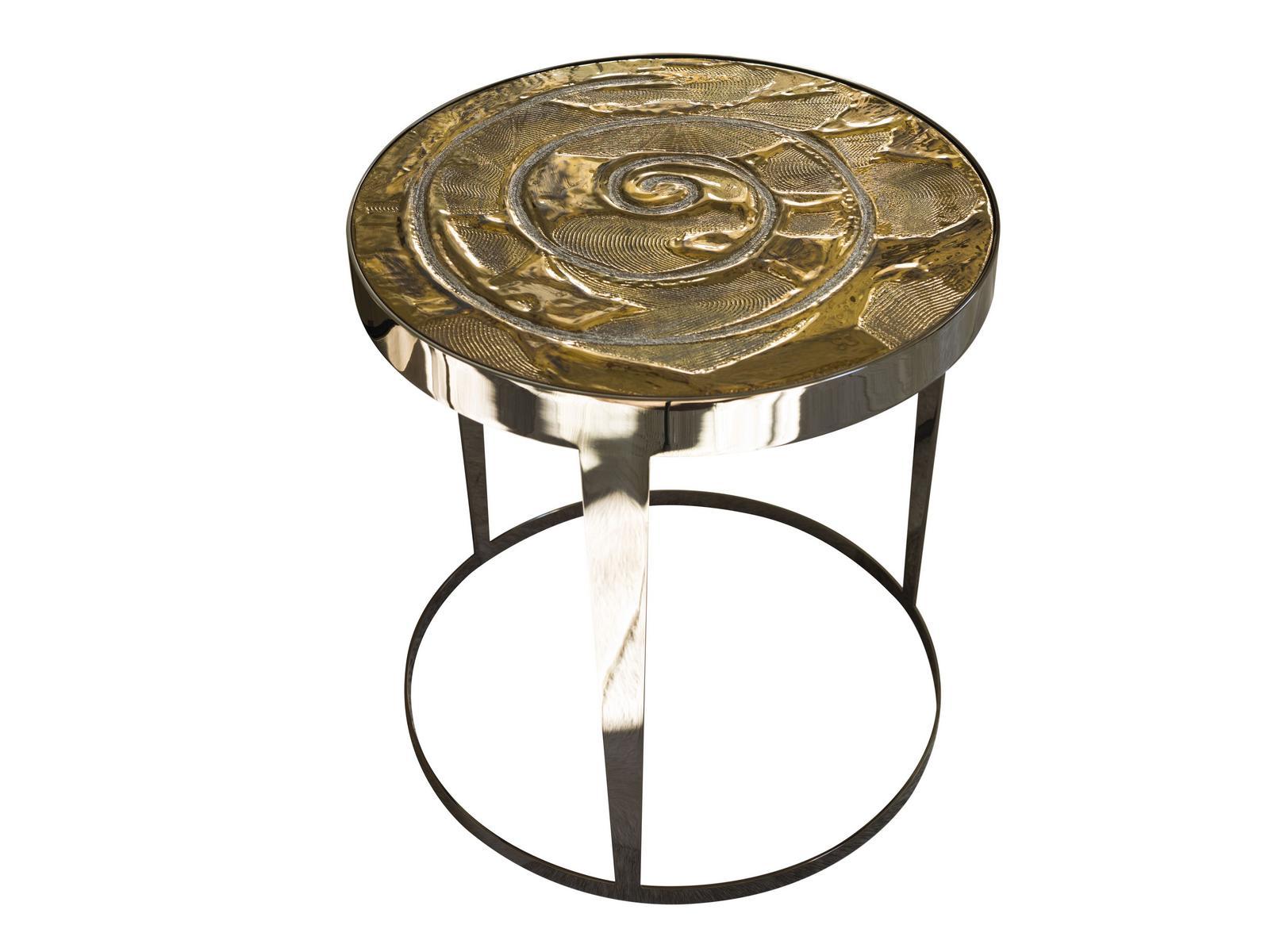 Round metal coffee table | Amadeus by Longhi