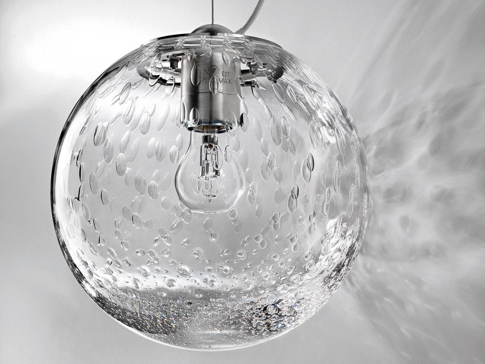 Glass pendant lamp | Bolle Sp 35/45 by Vistosi