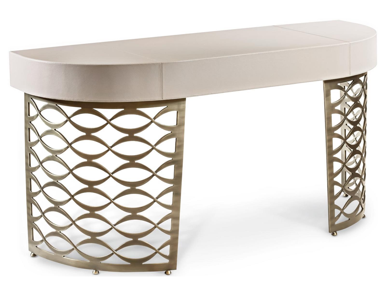 Leather writing desk with drawers | Isidoro by Cantori