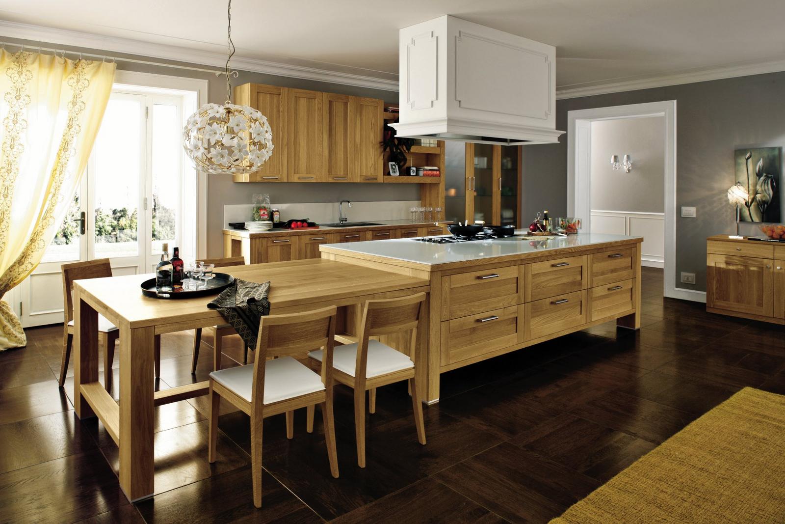 Wood kitchen without handles Old Line Eko