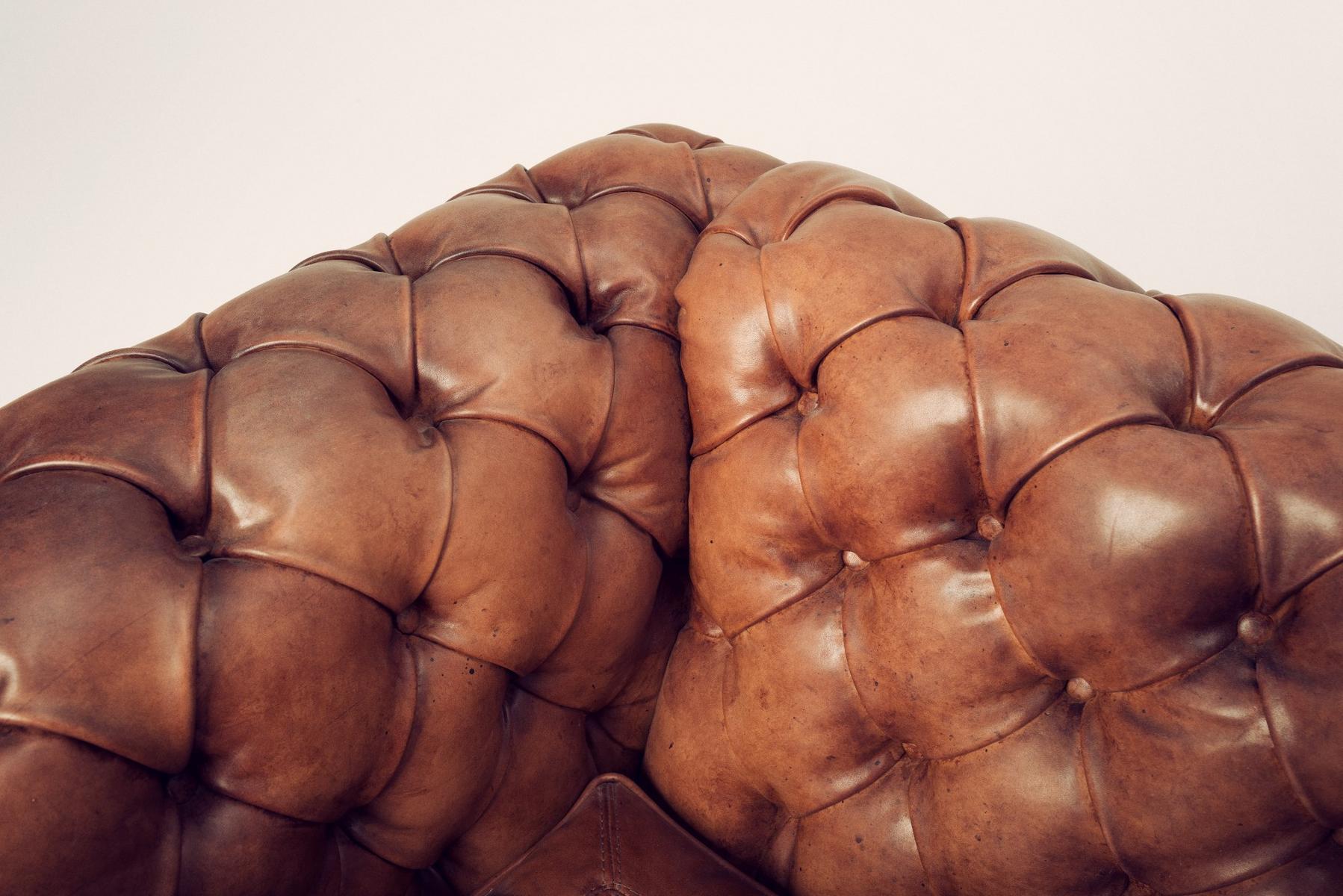 Tufted 3 seater leather sofa | Tipo by Mantellassi 1926