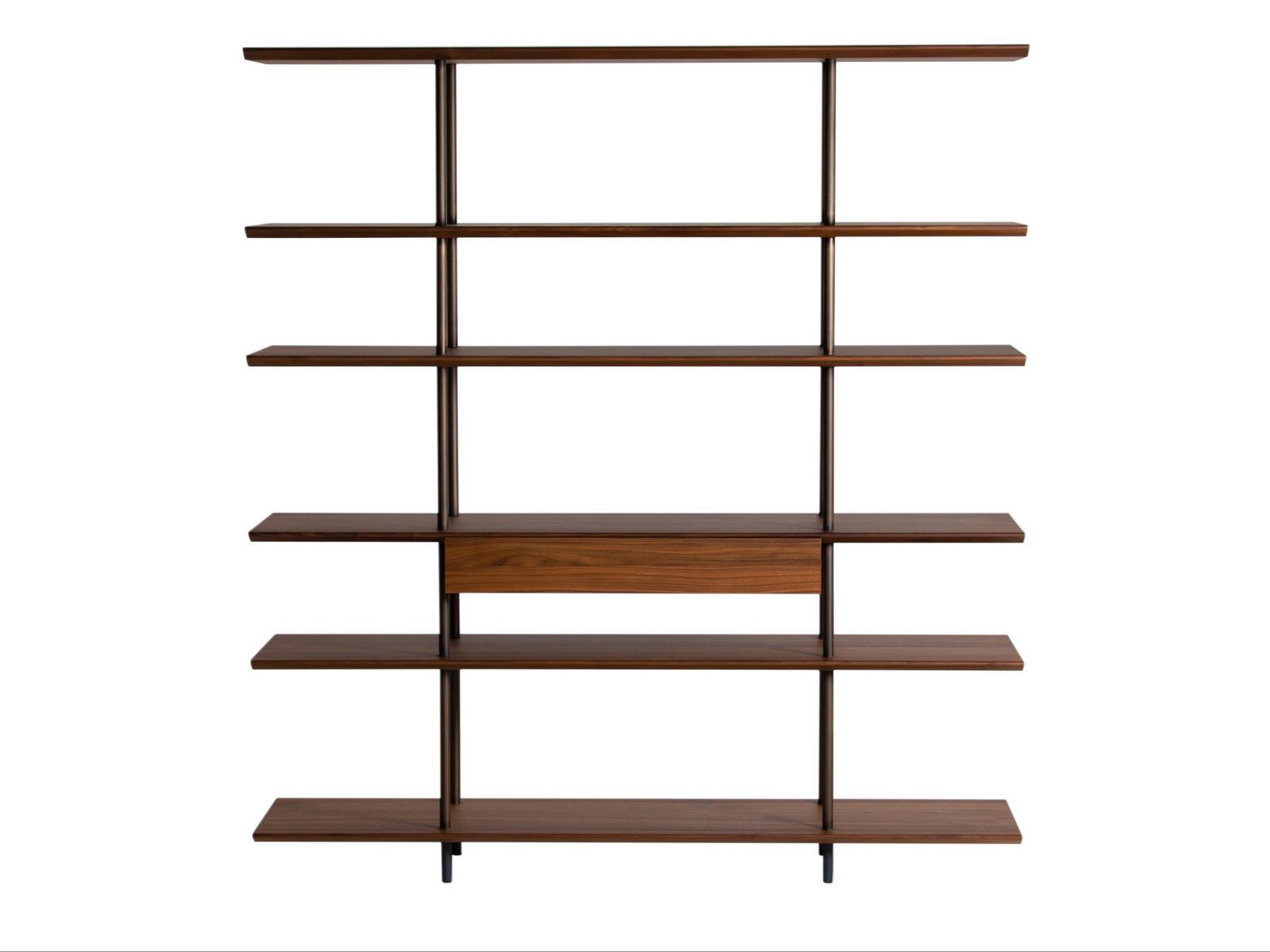 Open freestanding wooden shelving unit | Arial by Potocco