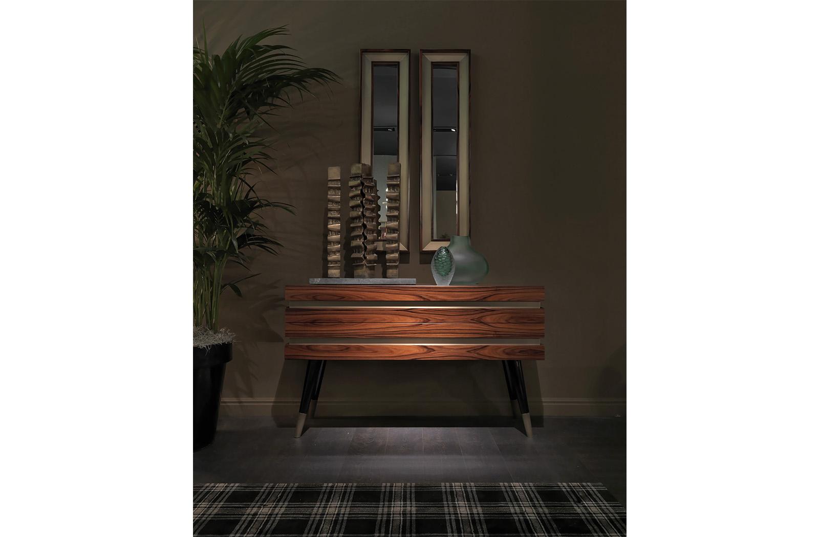 Framed wall-mounted poplar mirror | Edin by Gianfranco Ferre Home