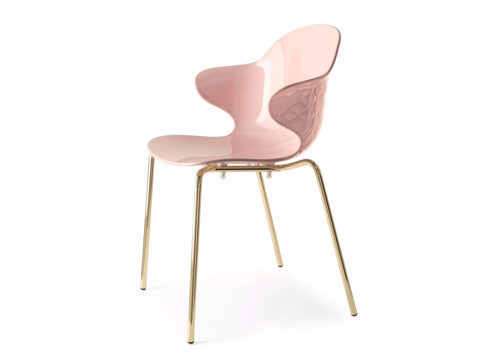 Stackable polycarbonate chair with armrests | Saint Tropez by Calligaris