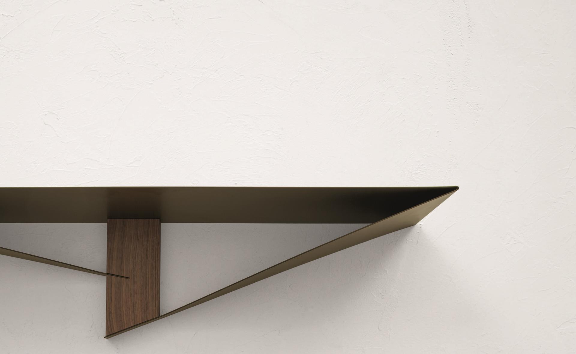 Rectangular wall-mounted painted metal console table | Albatros by Tonin Casa