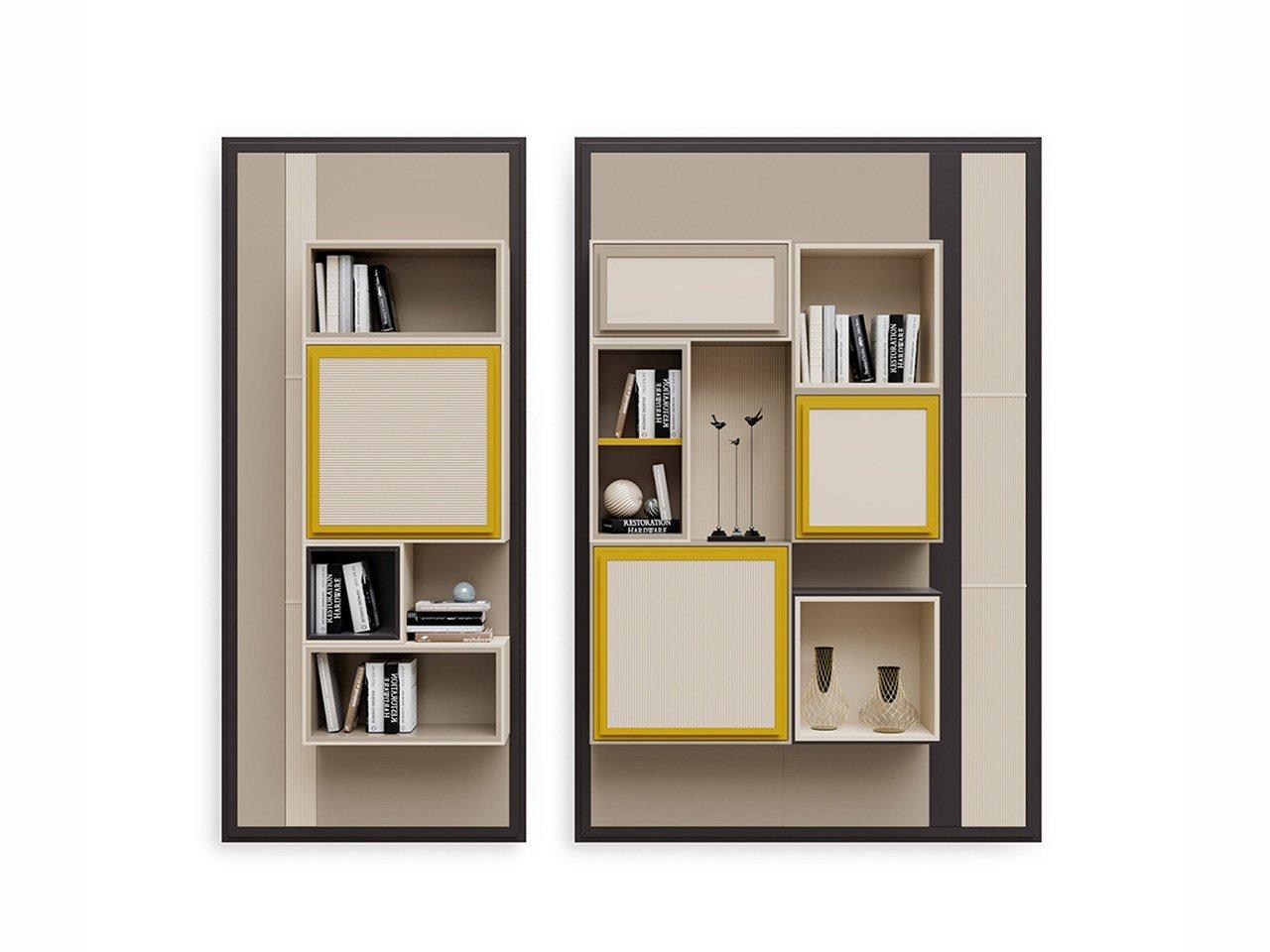 Sectional wall-mounted storage wall | Pr.864 by Stella del Mobile