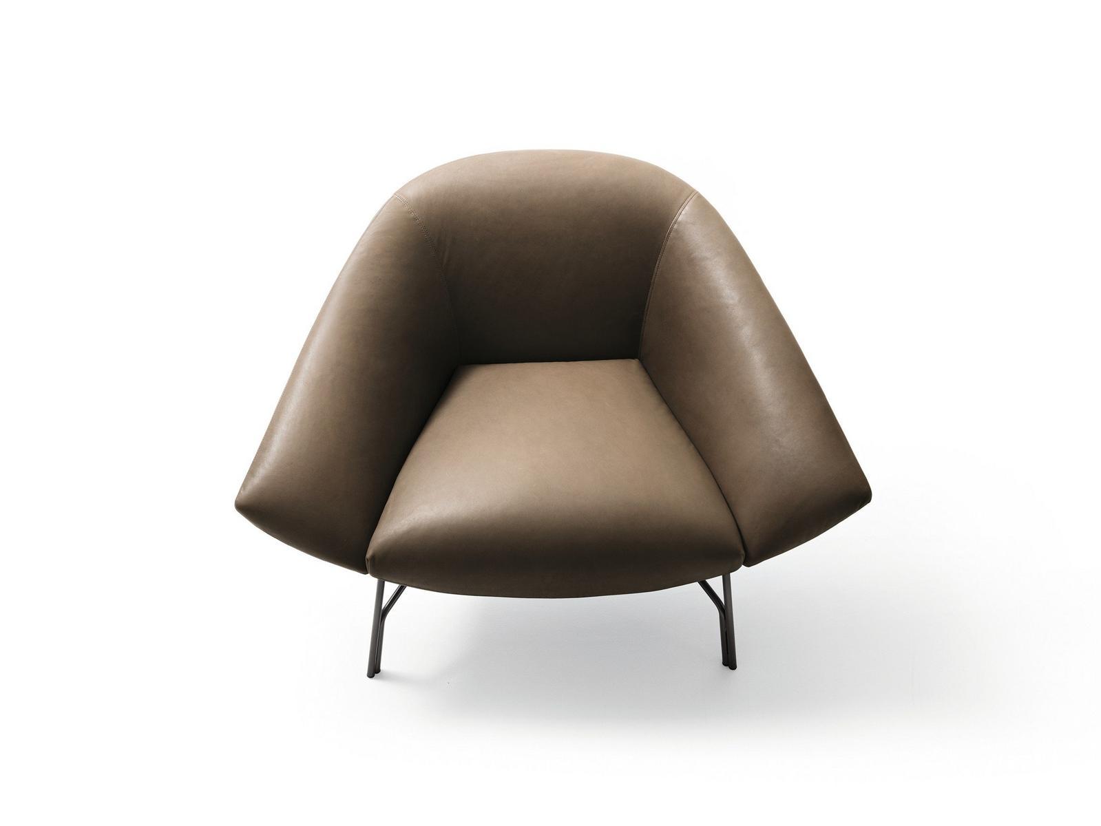 Fabric armchair with armrests | Lennox by Lema
