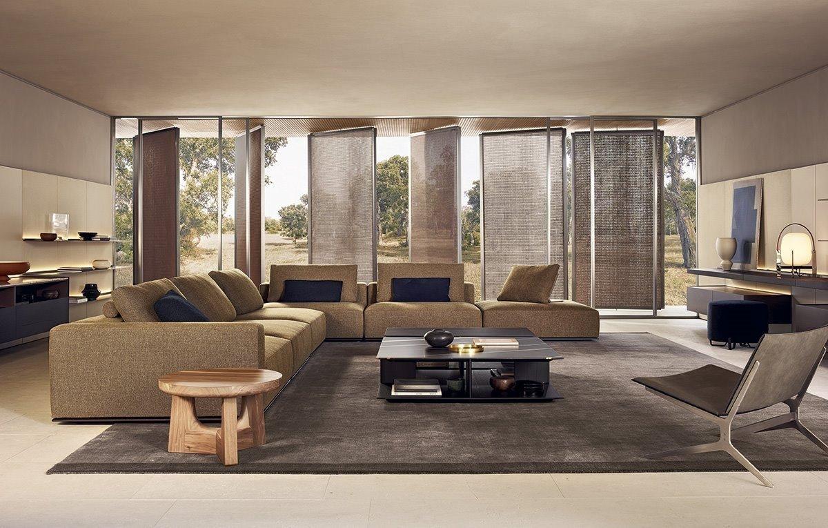 Sectional fabric sofa | Westside by Poliform