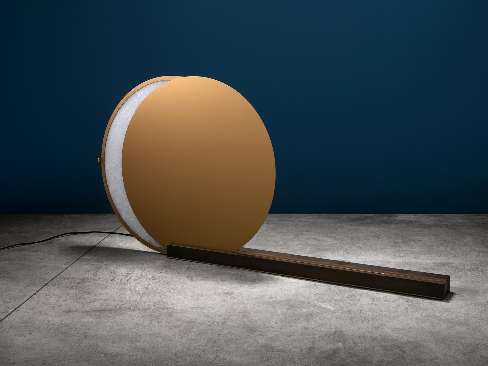 LED alabaster and brass floor lamp | Alchemie F by Catellani & Smith