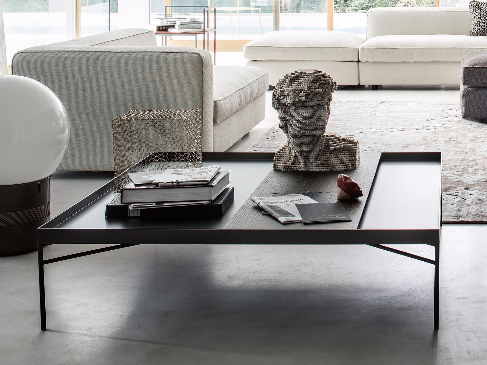 Square coffee table with tray | Mansion by Lema