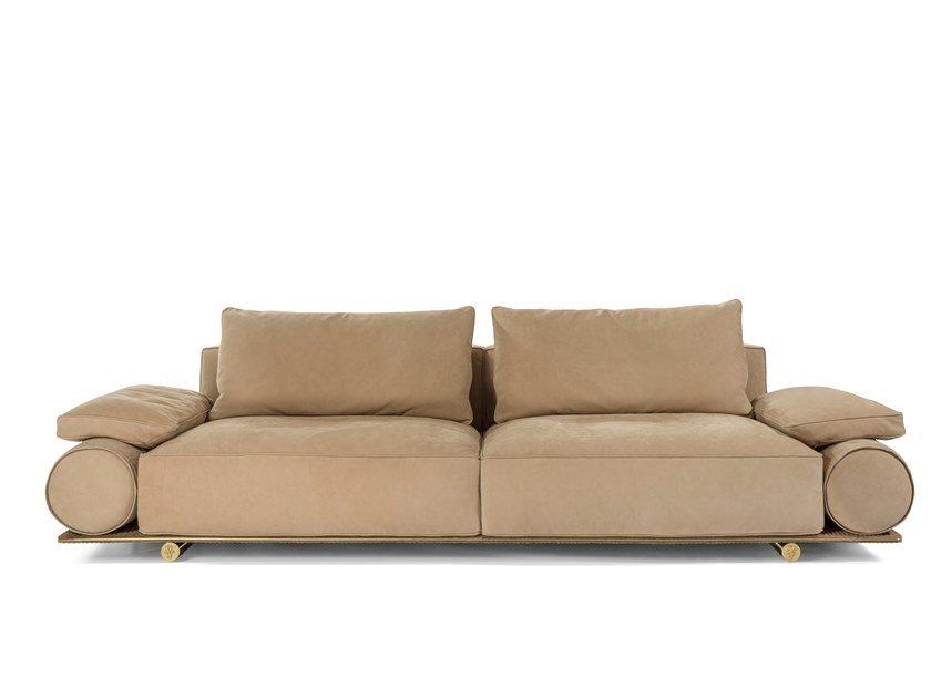4 seater leather sofa | Donovan Roll by Visionnair