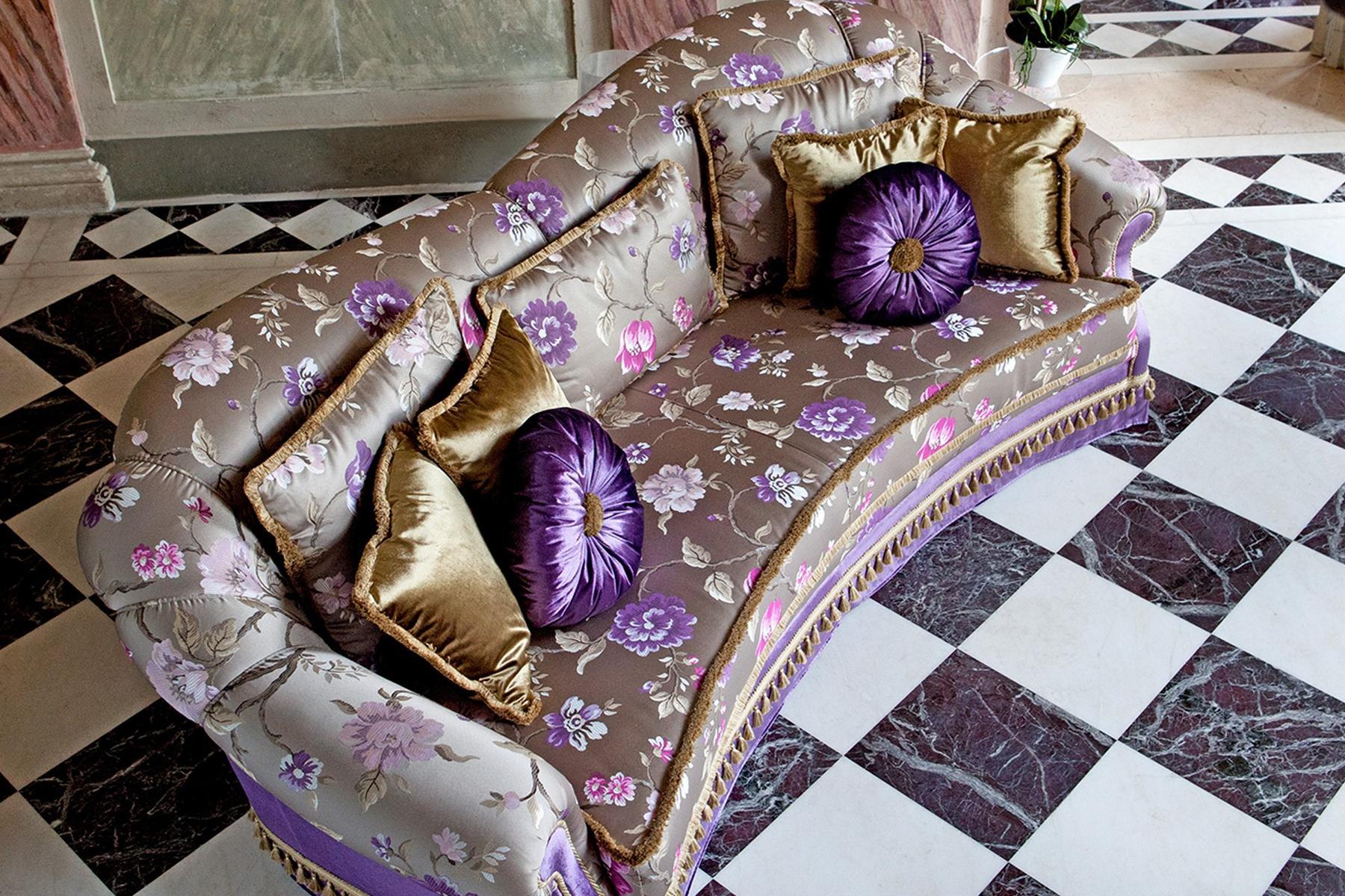 Curved 3 seater fabric sofa | Zeryba by Domingo salotti