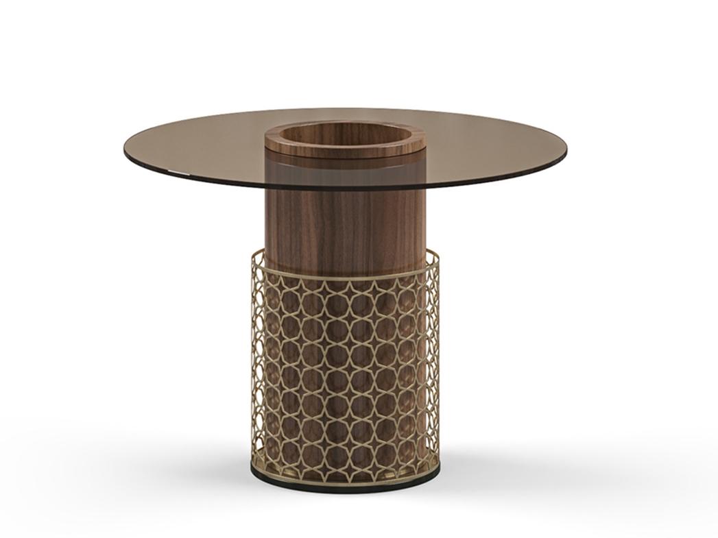 Coffee table in canaletto walnut with glass top | Pr.332.1 by Stella del Mobile