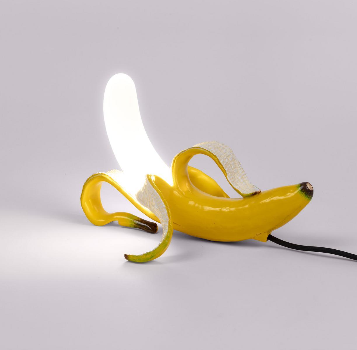 LED resin and glass table lamp | Banana Lamp Yellow Huey by Seletti