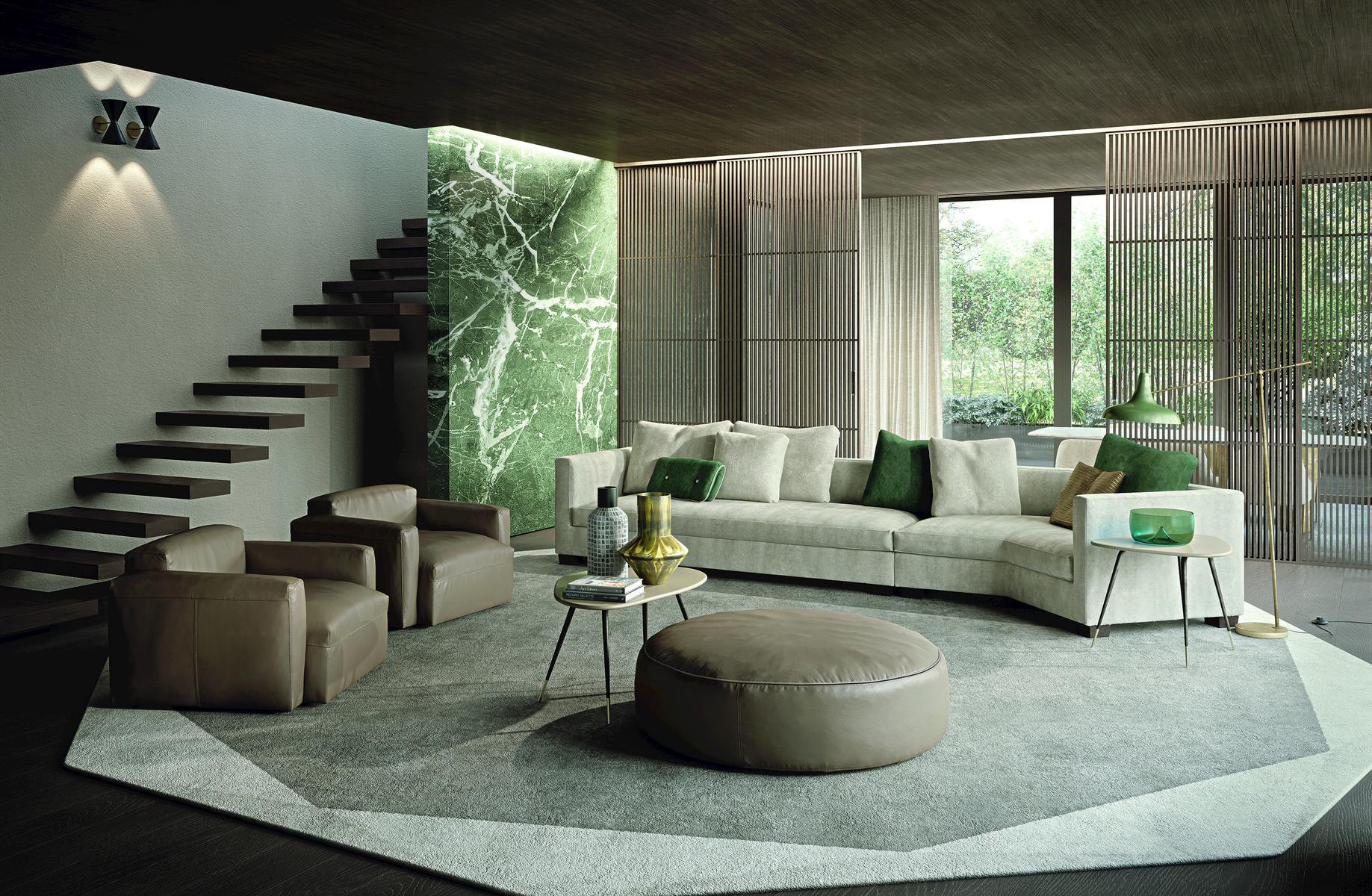 Sectional fabric sofa | Tiberio by Frigerio