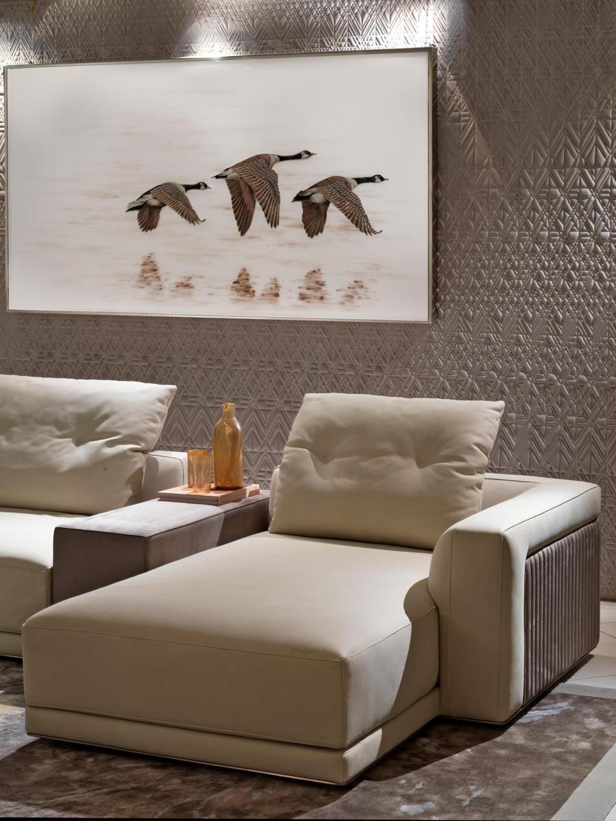 Sectional sofa with chaise longue | Miller by Visionnair