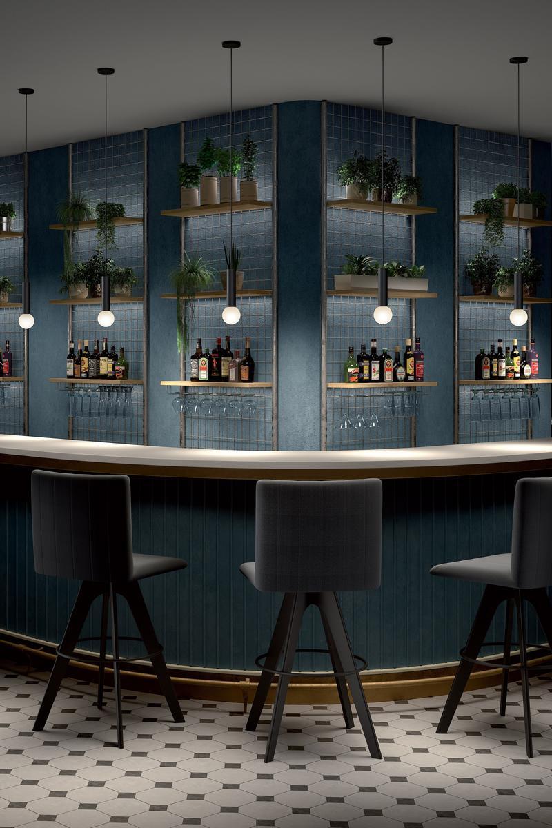 Glass and steel pendant lamp | Mist by Leds C4