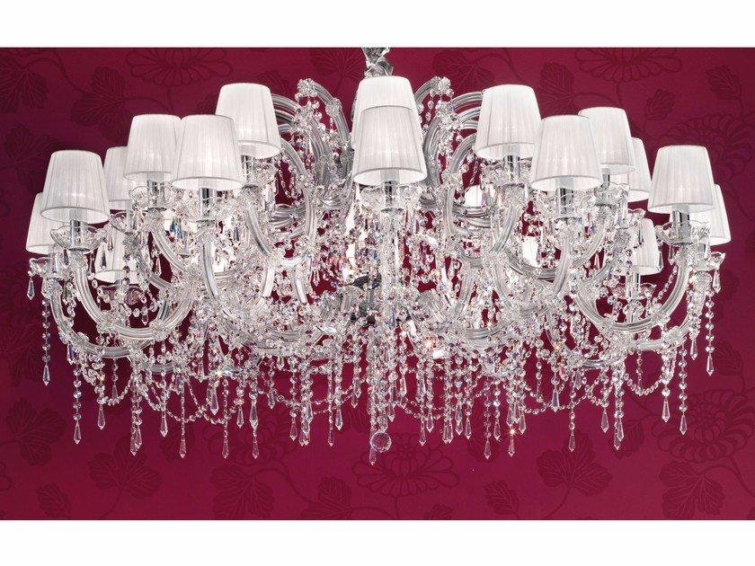 Painted metal chandelier with crystals | Maria Teresa Ve 980 by Masiero