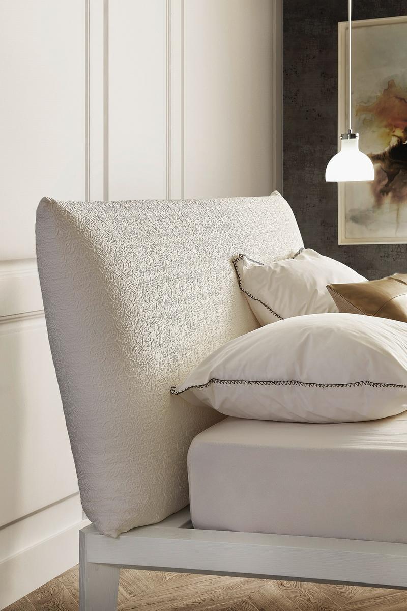 Double bed with upholstered headboard | Andrea by Olivieri
