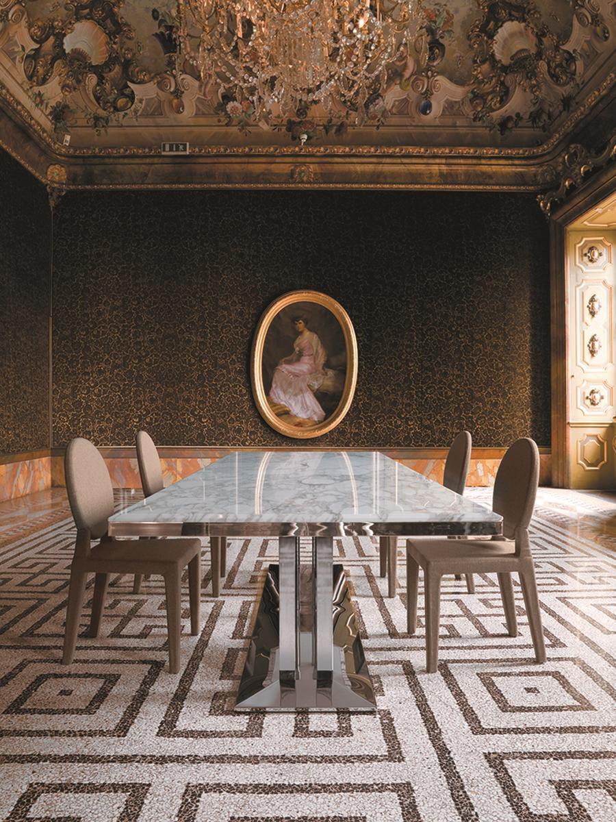 Rectangular metal table | Artù by Longhi