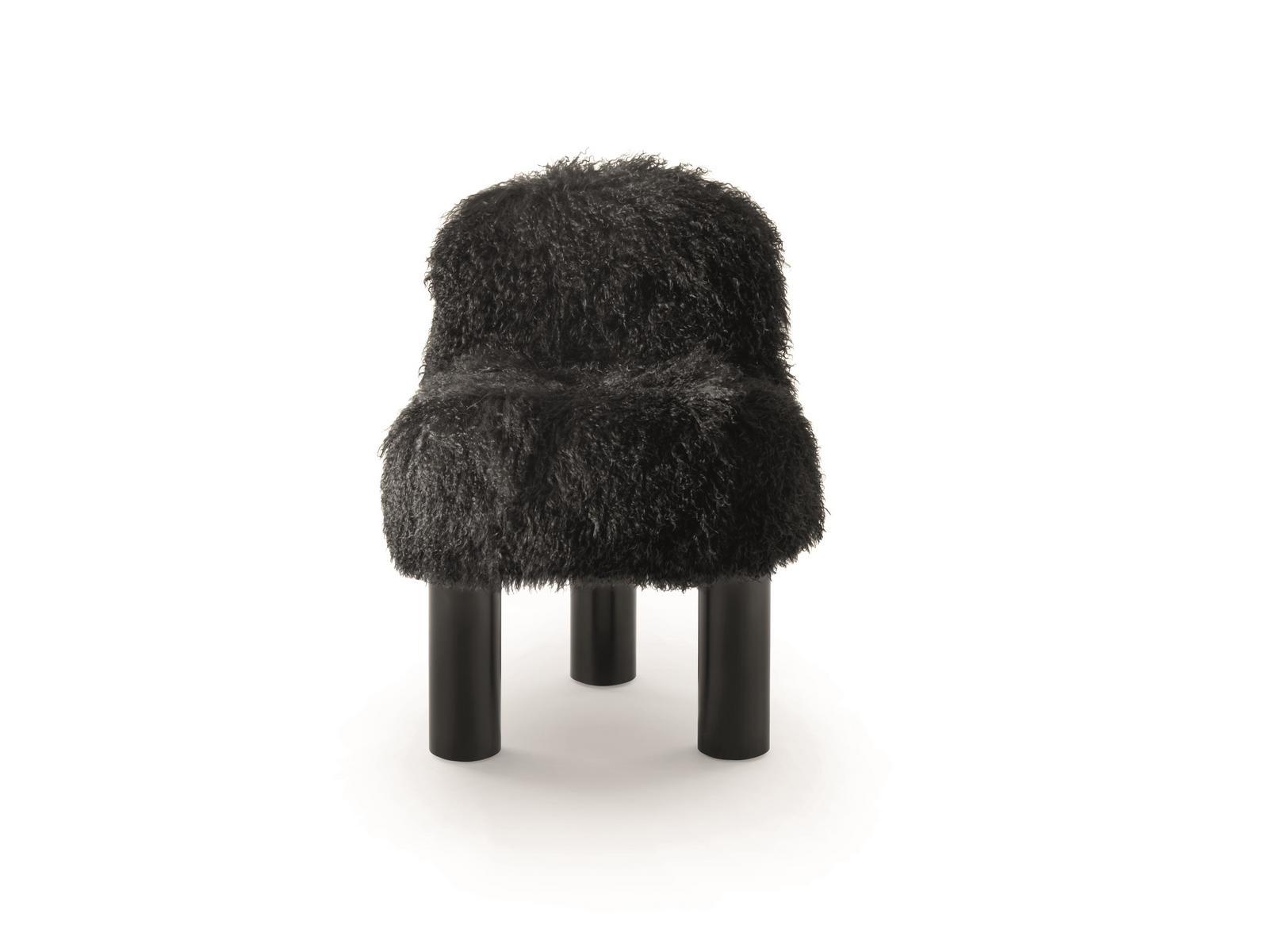Upholstered fur easy chair | Botolo High by Arflex