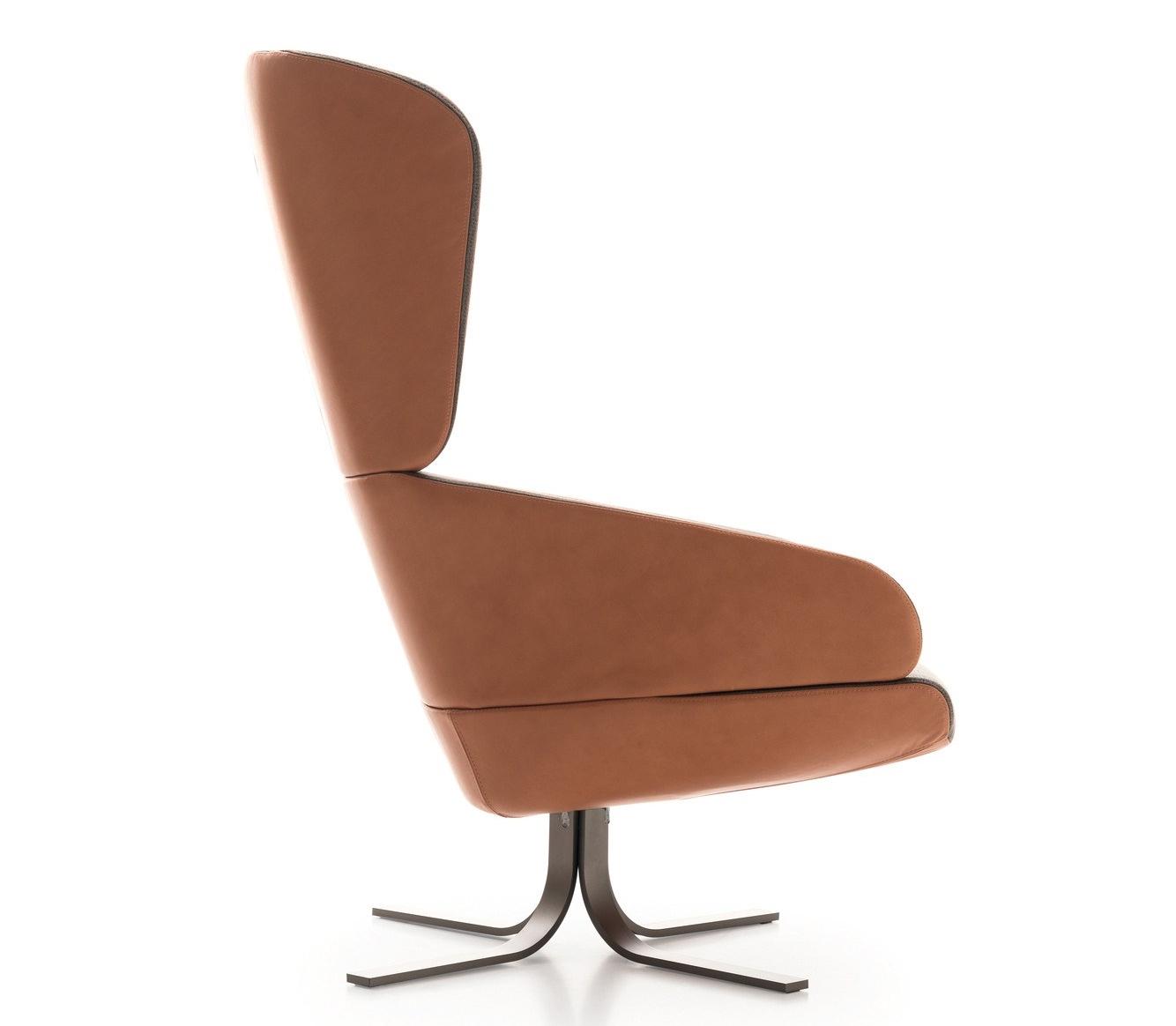 Wing fabric armchair with 4-spoke base | Cut by Ditre Italia