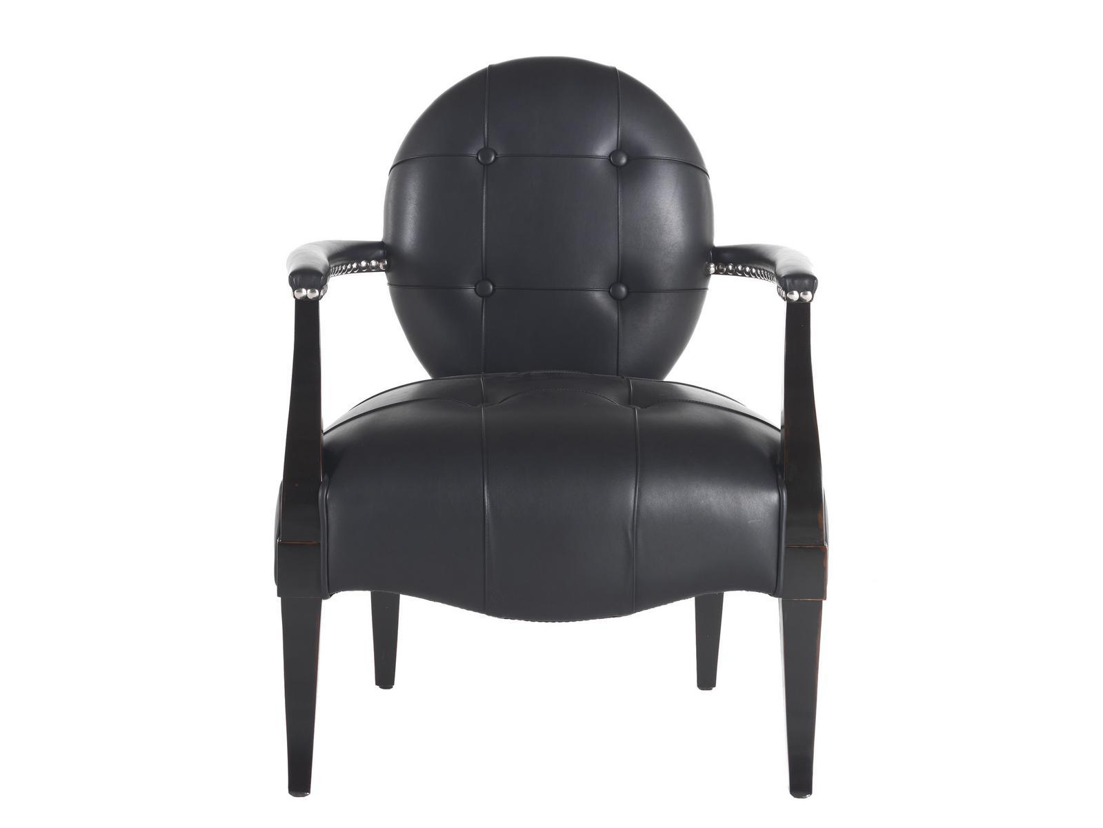 Medallion tufted leather easy chair | Dorothy by Gianfranco Ferre Home