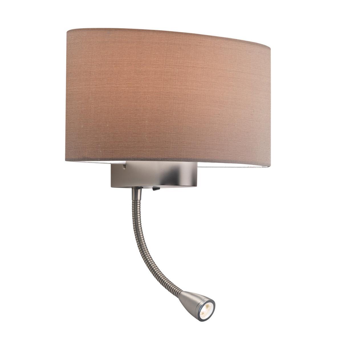 Led reading lamp in steel and fabric | Napoli by Astro lighting