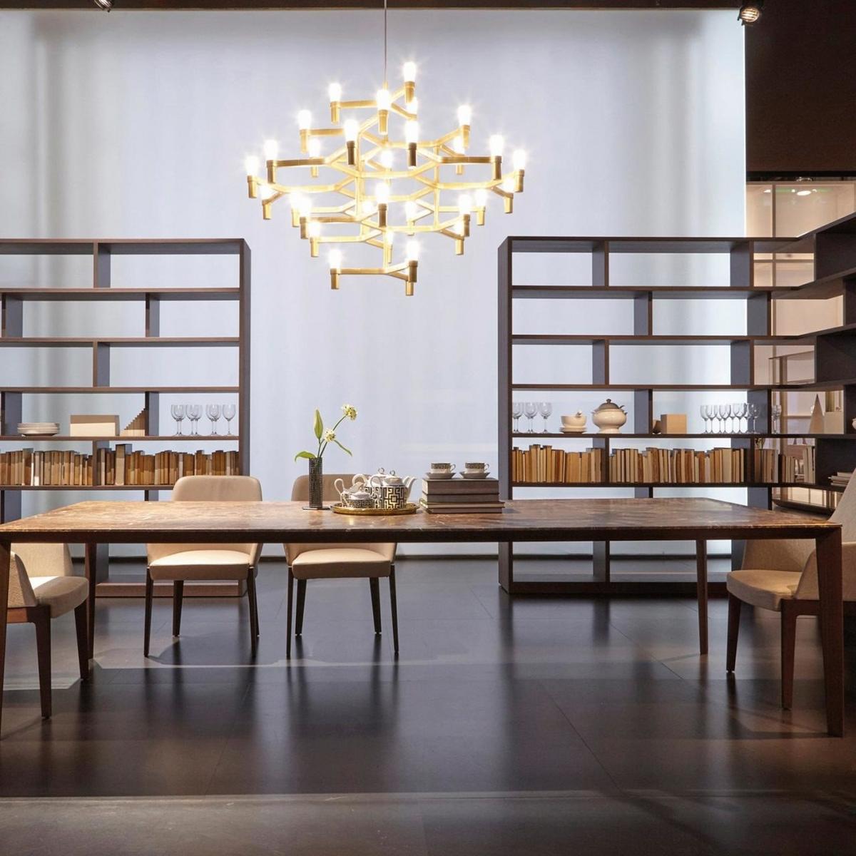 Die cast aluminium chandelier | Crown Major by Nemo