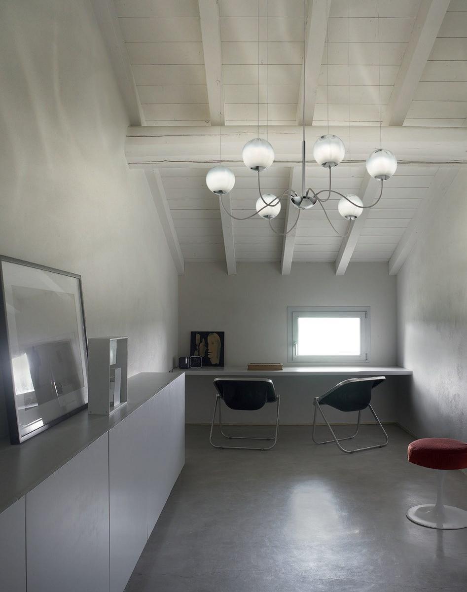 Direct light blown glass pendant lamp | Puppet Sp 6p by Vistosi