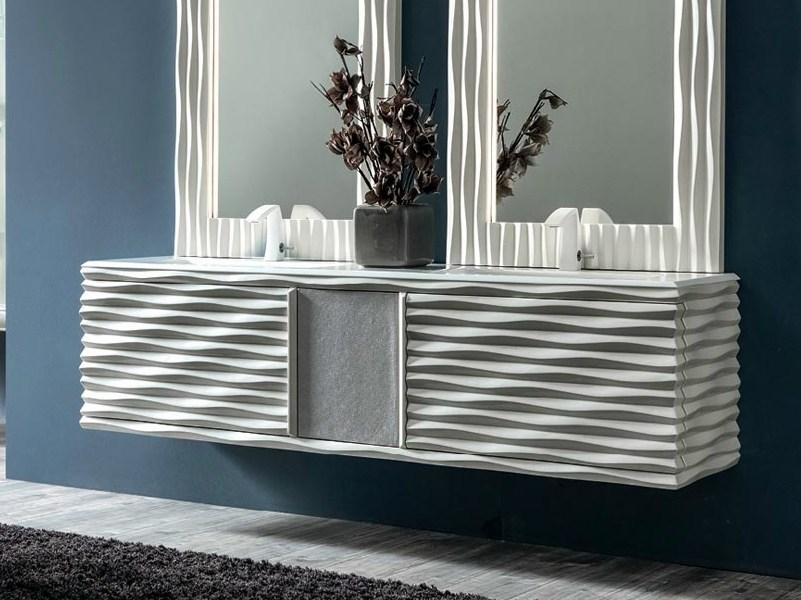 Double wall-mounted vanity unit | Ebon by Corte Zari