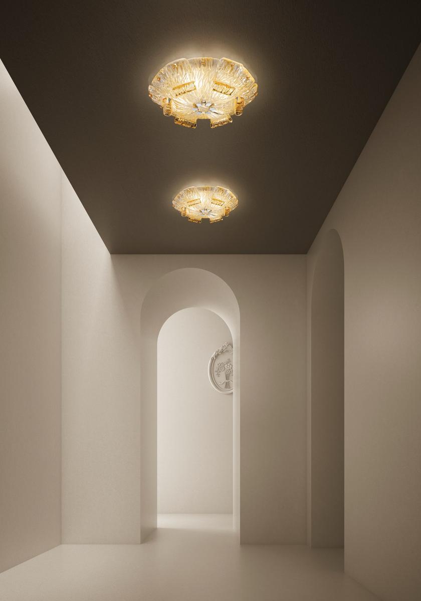 Glass ceiling light | Tribuno by Sylcom