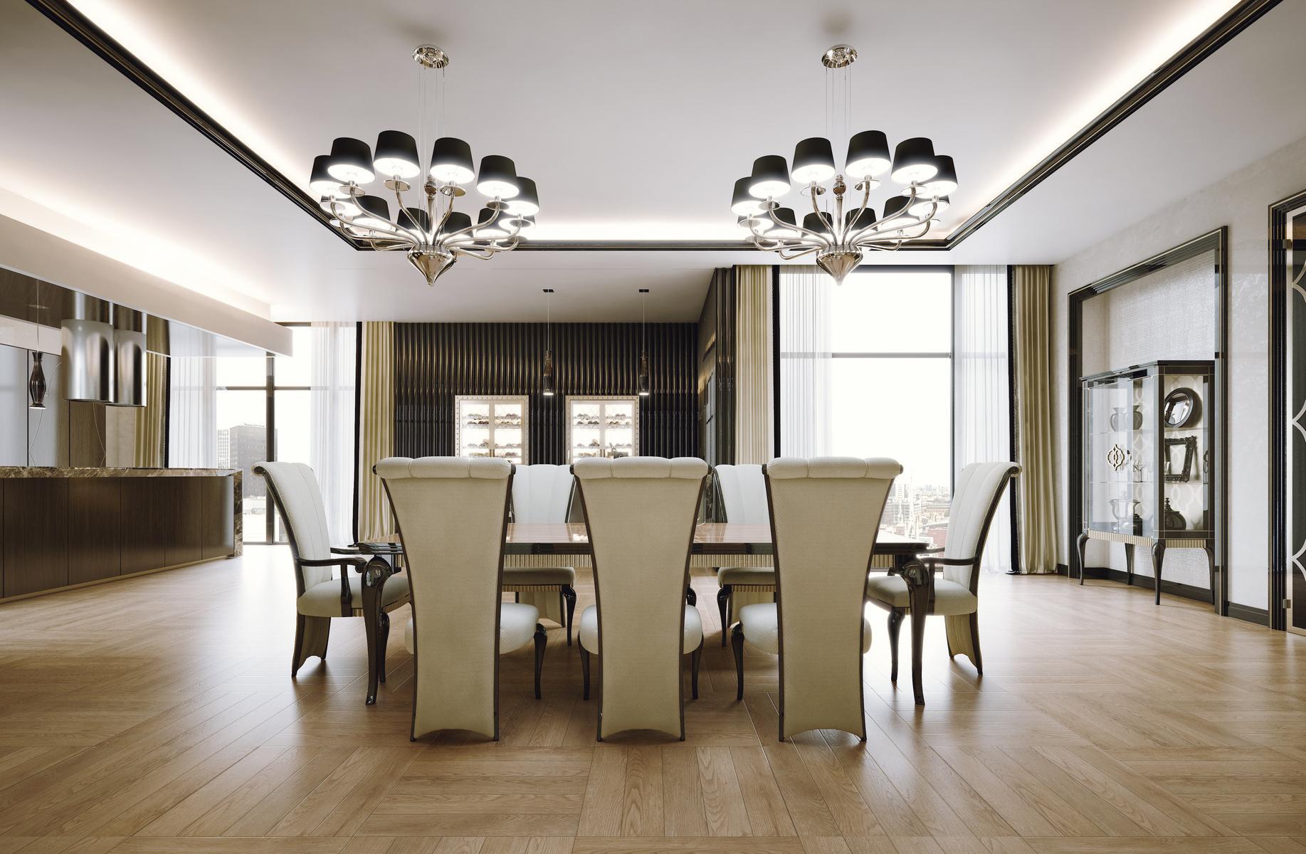 Extending rectangular walnut table | Manhattan by Bruno Zampa