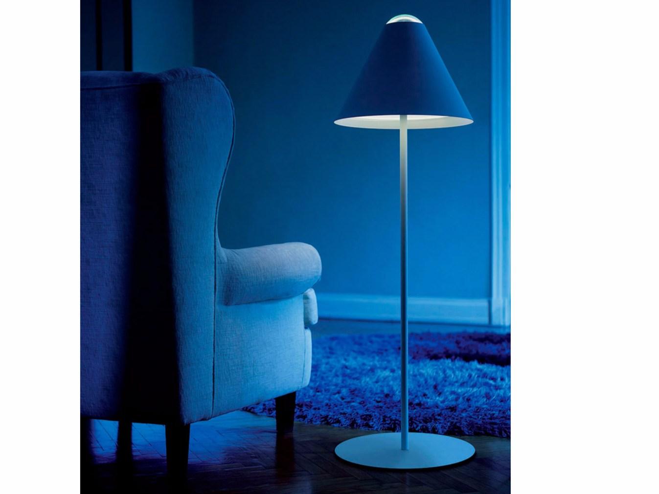 Methacrylate and metal floor lamp with dimmer | Aba 120 by Davide Groppi