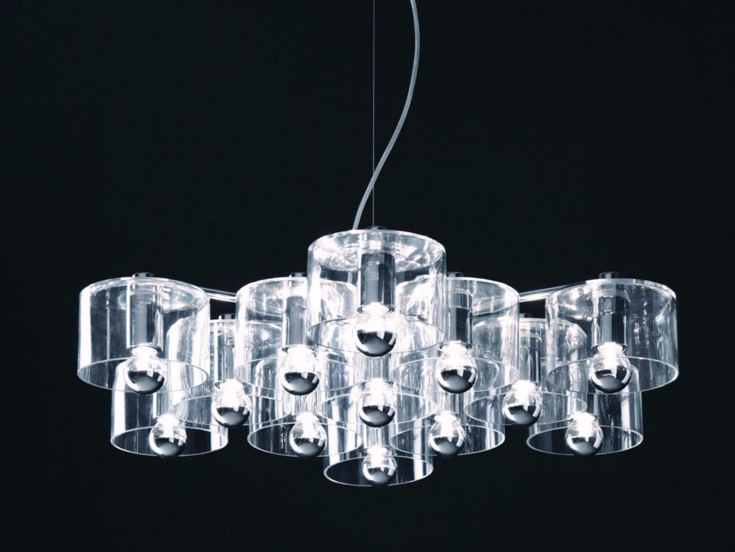 Blown glass pendant lamp | Fiore - 433 by Oluce