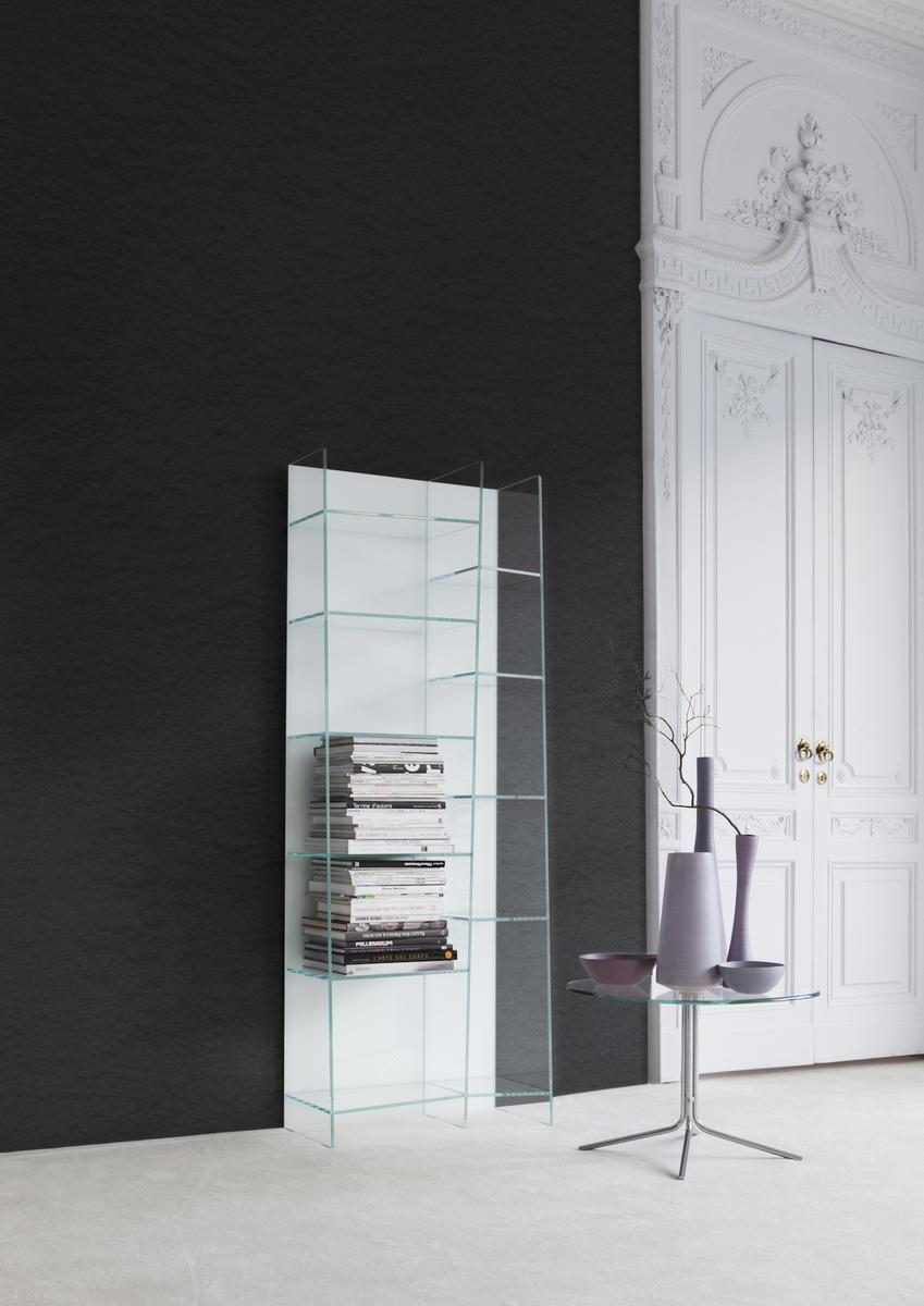 Freestanding modular glass bookcase | Delphi H. 190 by Sovet