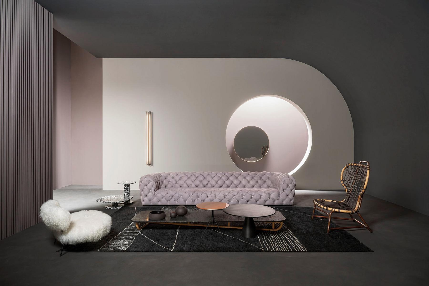 Low rectangular coffee table for living room | Malacca by Baxter