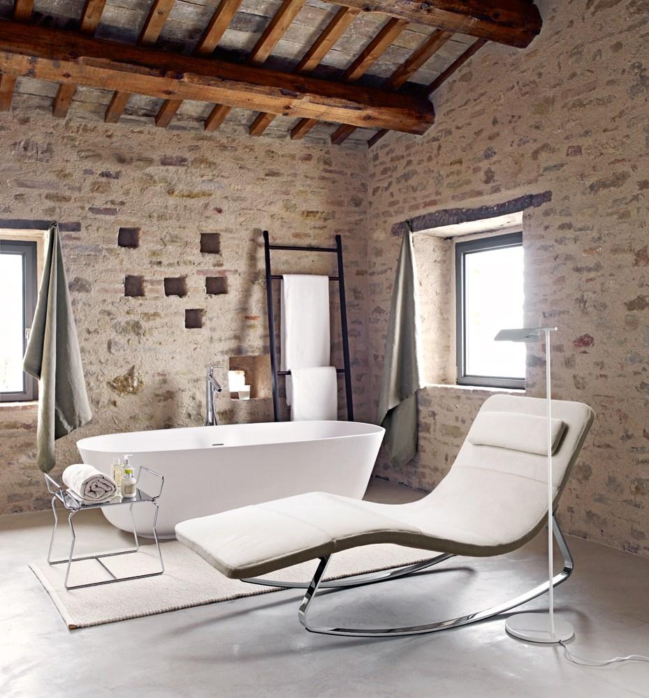 Upholstered fabric Chaise longue | Landscape by B&B Italia