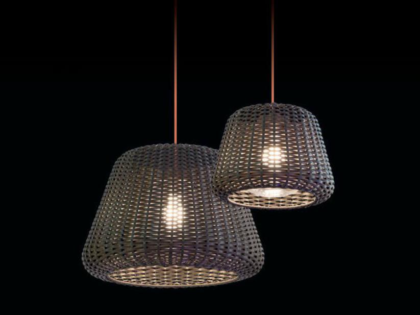 Rattan outdoor pendant lamp | Ralph by Panzeri