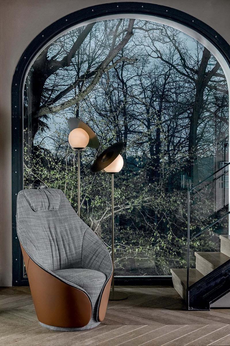 Upholstered fabric armchair with headrest | Mama by Tonin Casa