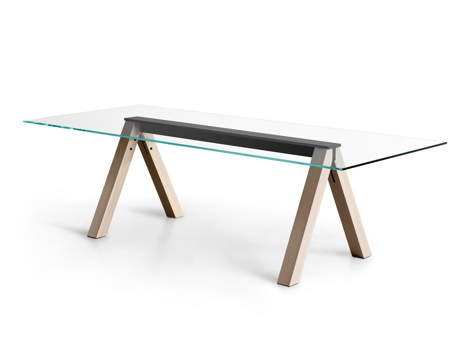 Rectangular glass table | Sesto by Lema