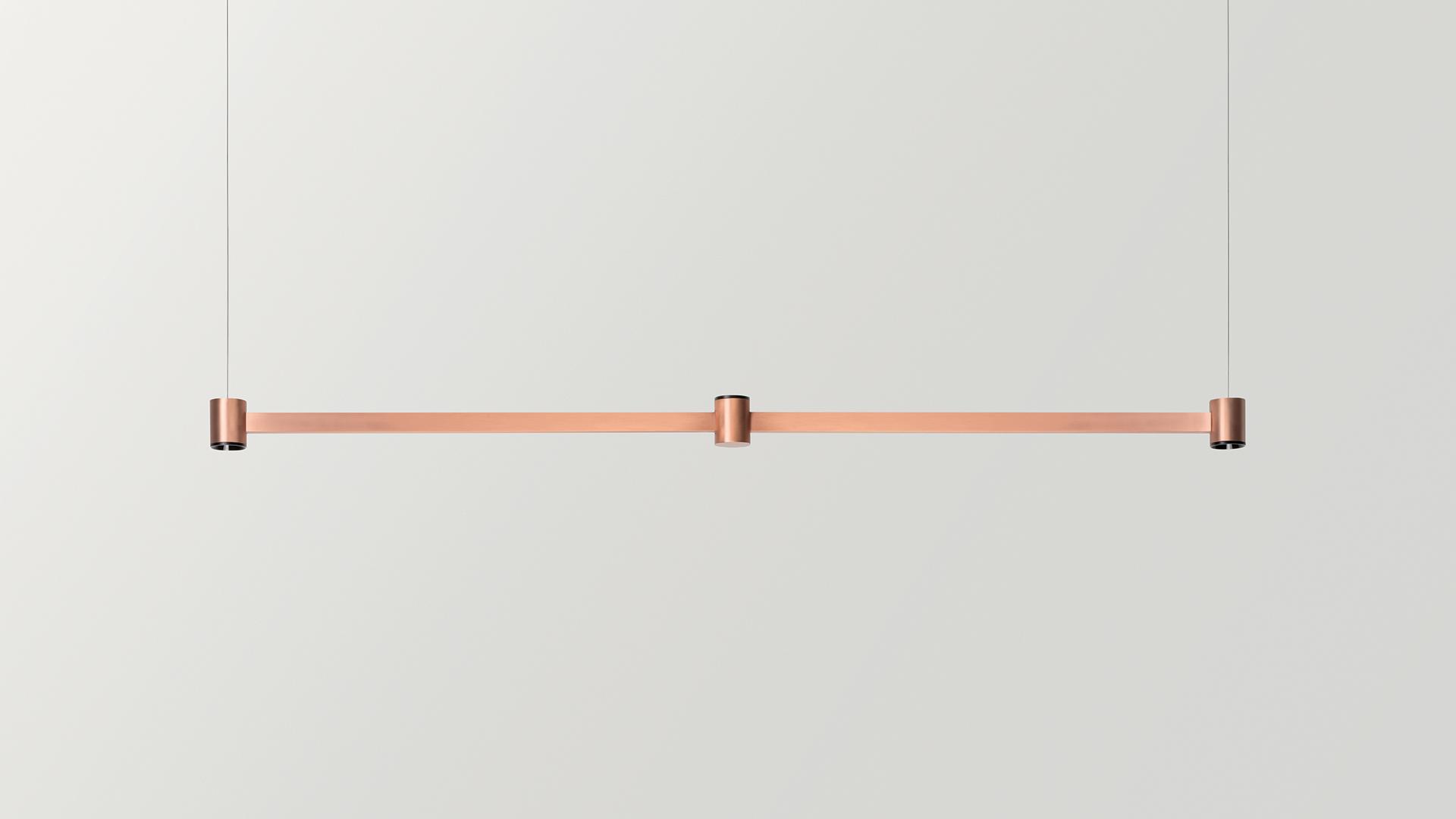 LED direct-indirect light brass pendant lamp |  by Arkoslight