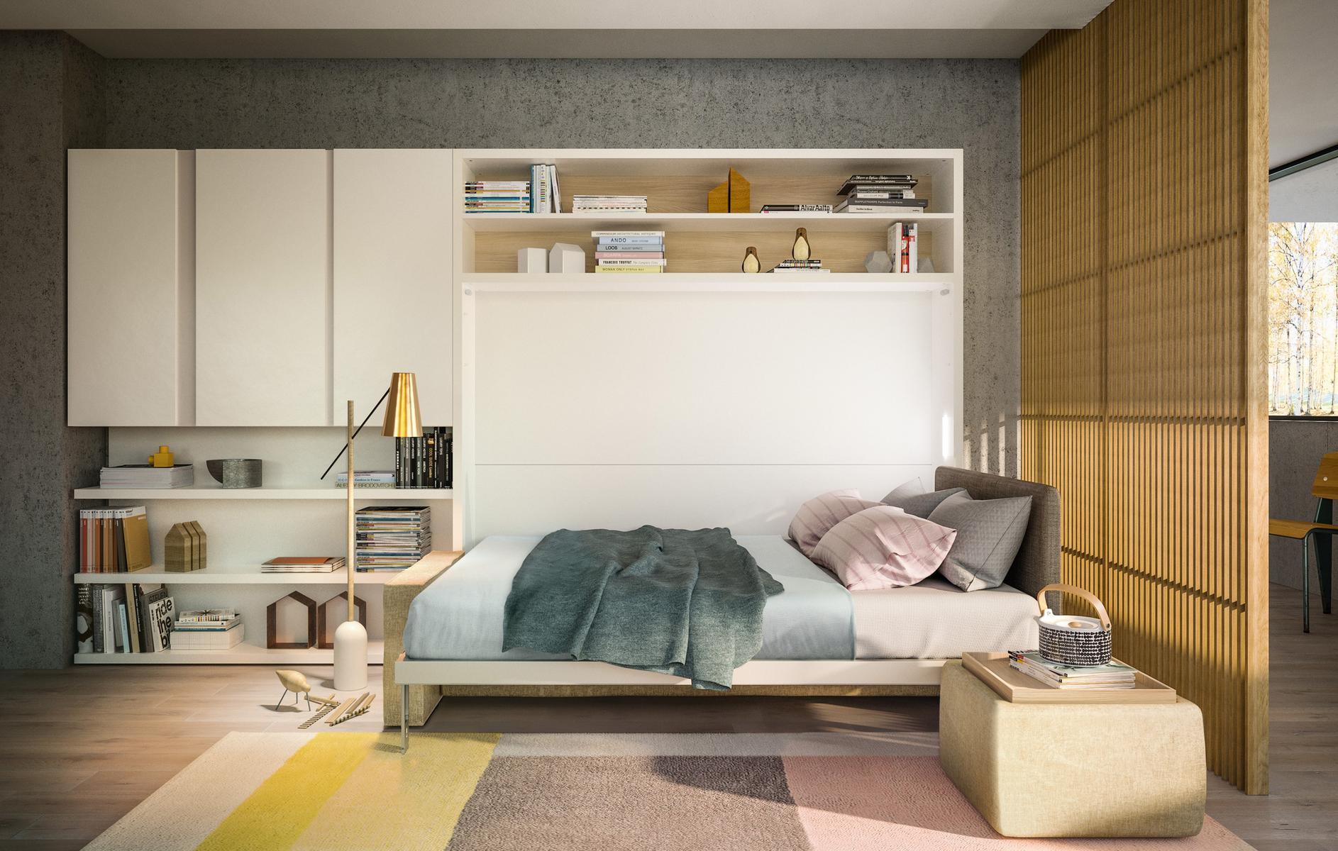 Storage wall with fold-away bed | Circe Sofa by CLEI