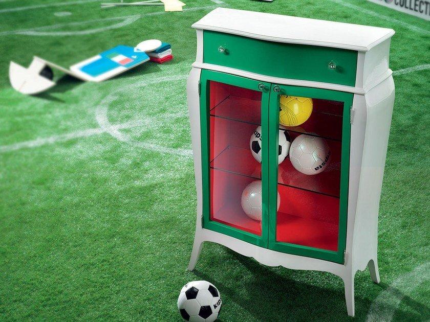 Wood and glass highboard with doors | Offside by Modenese Gastone